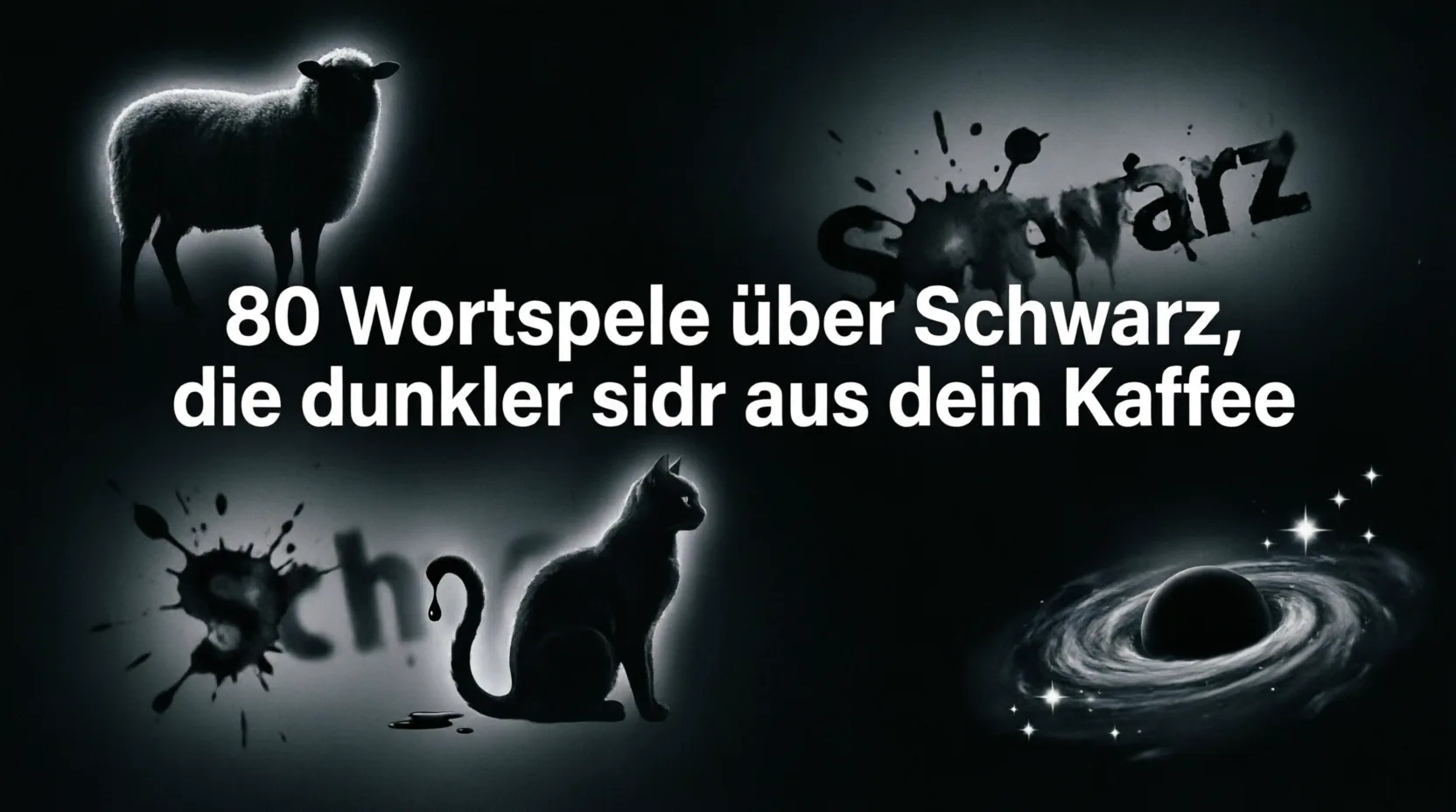 80 Wortspiele über Schwarz, die dunkler sind als dein Kaffee wortspiele uber schwarz