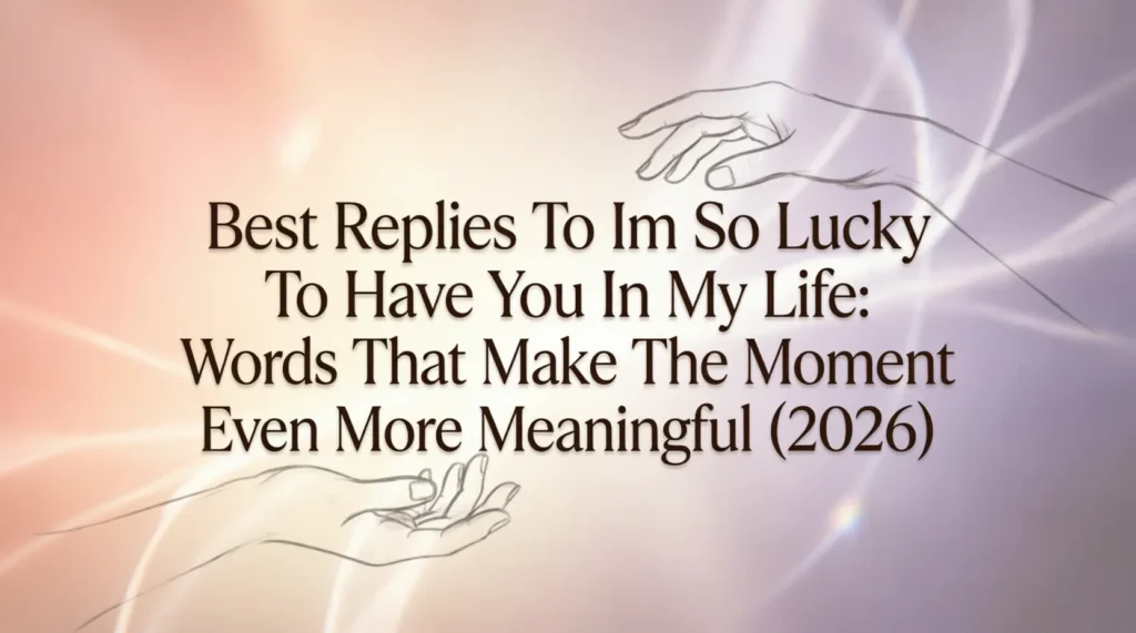 best replies to im so lucky to have you in my life